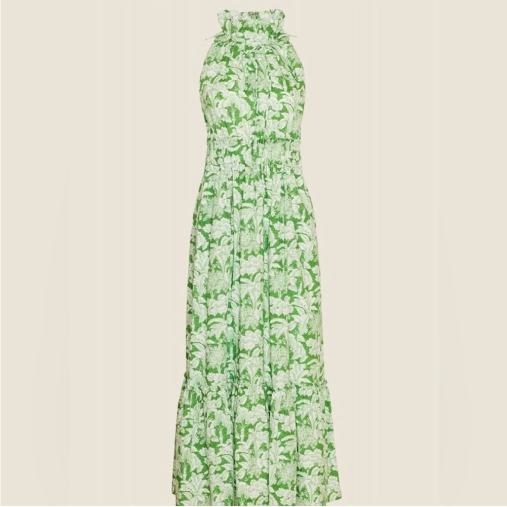 Pearl by Lela Rose Green and White Floral Dress
